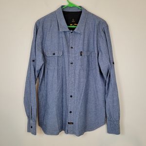 Katin Men's Blue Long Sleeve Button Up Shirt Size L